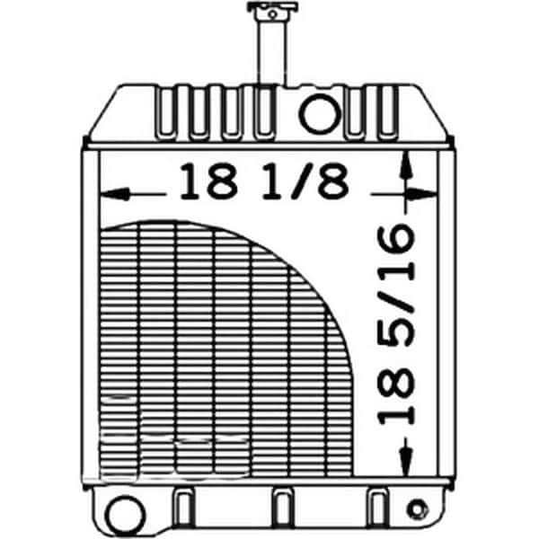 Aftermarket A and I, Radiator (4 11/16" Filler Neck), Fits Massey Ferguson Tractor 534229M95 - main